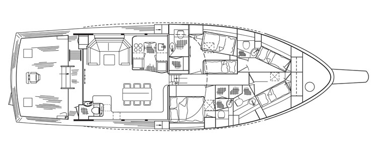 62 Foot Striker 4 stateroom