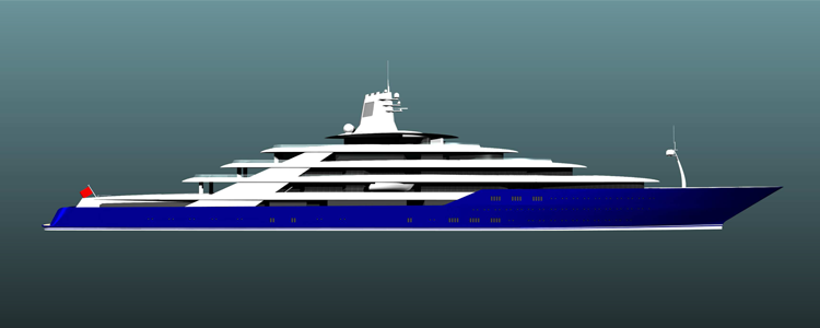 Computer Render of 200m Yacht